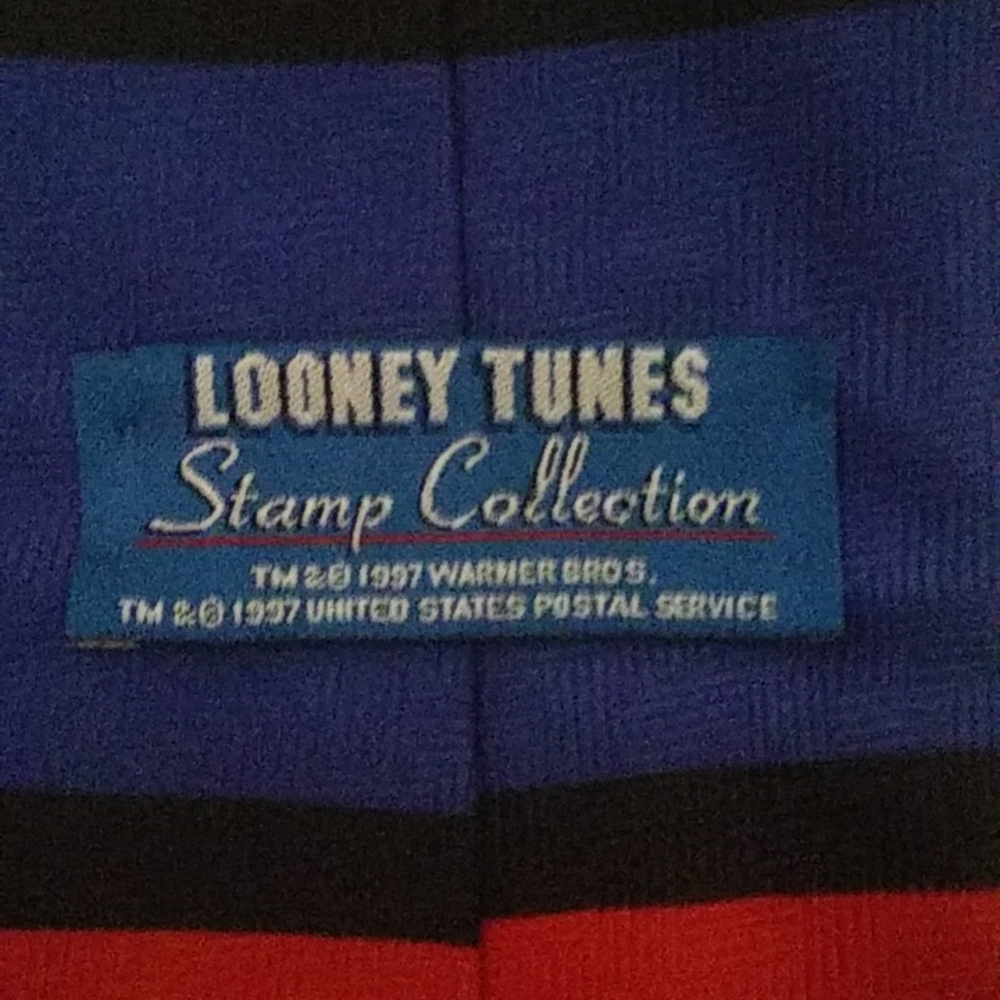 Looney Tunes Stamp Collection Tie - Picture 2 of 2